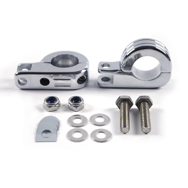 

Motorcycle 1 1/4" Crash Bar Footpeg Mount Clamps Kit for Harley Engine Guard Foot Rest OEM 50957-02, As the pictures show