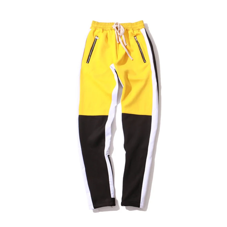 

Wholesale Retro Sports Slim Fit Tapered Polyester Track Pants For Men, Red;black;blue