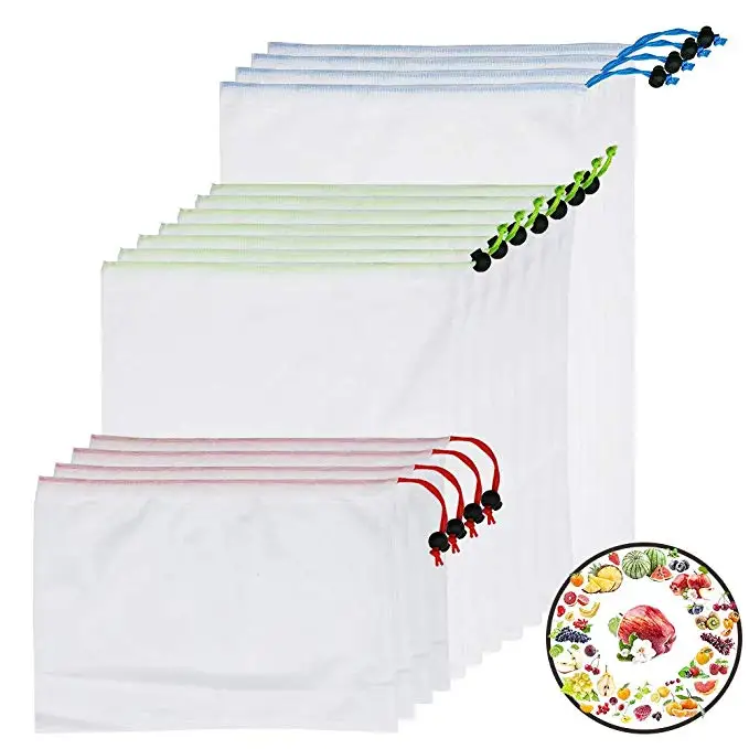 Nylon Foodsafe Reusable Mesh Produce Cooking Bag Strong Seethrough