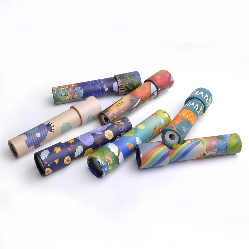 
Educational Toys 2018 Custom Promotional Items China Wholesale Kaleidoscope Magic Telescope Toy Paper Mini Kaleidoscope Printing 