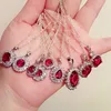 Wholesale nature ruby gem stone necklace for women