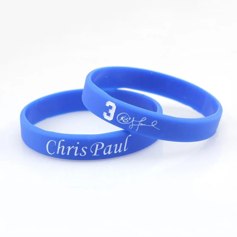 

Personalized Printing Silicone Bracelets, Blue, red, pink /customized