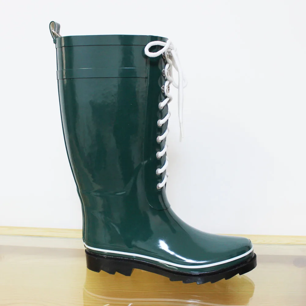 Download Women Rubber Rain Boots Mid Calf Waterproof Wellies ...