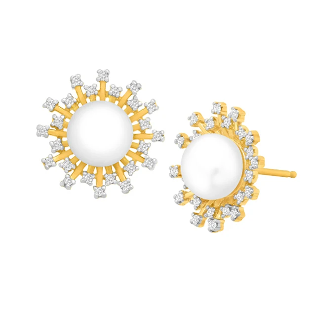 Wholesale 14k Gold Plated Saudi Gold Stud Earrings Design Heart Shape