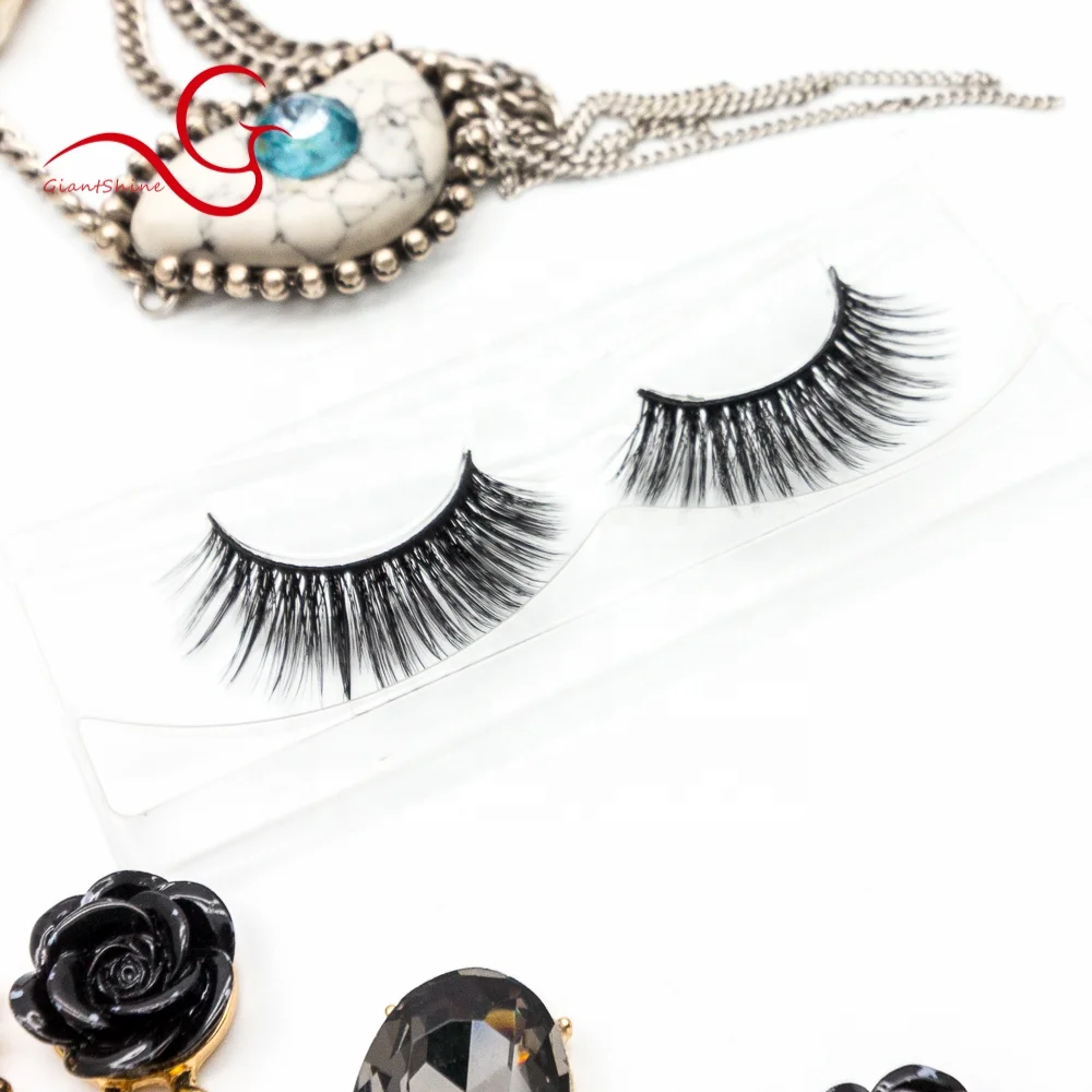 

Wholesale faux 5d mink eyelash extension natural clear band supplies 25mm mink eyelash, Natural black