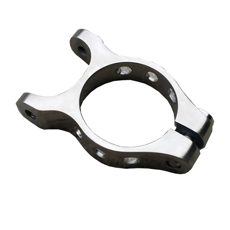 

best price 31.8mm 34.9mm titanium seatpost clamp With Rear Rack Holder seat collar bike parts, Silver