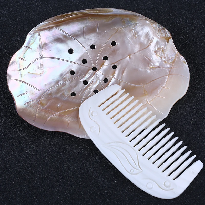 珍珠贝壳梳子的手工天然母亲