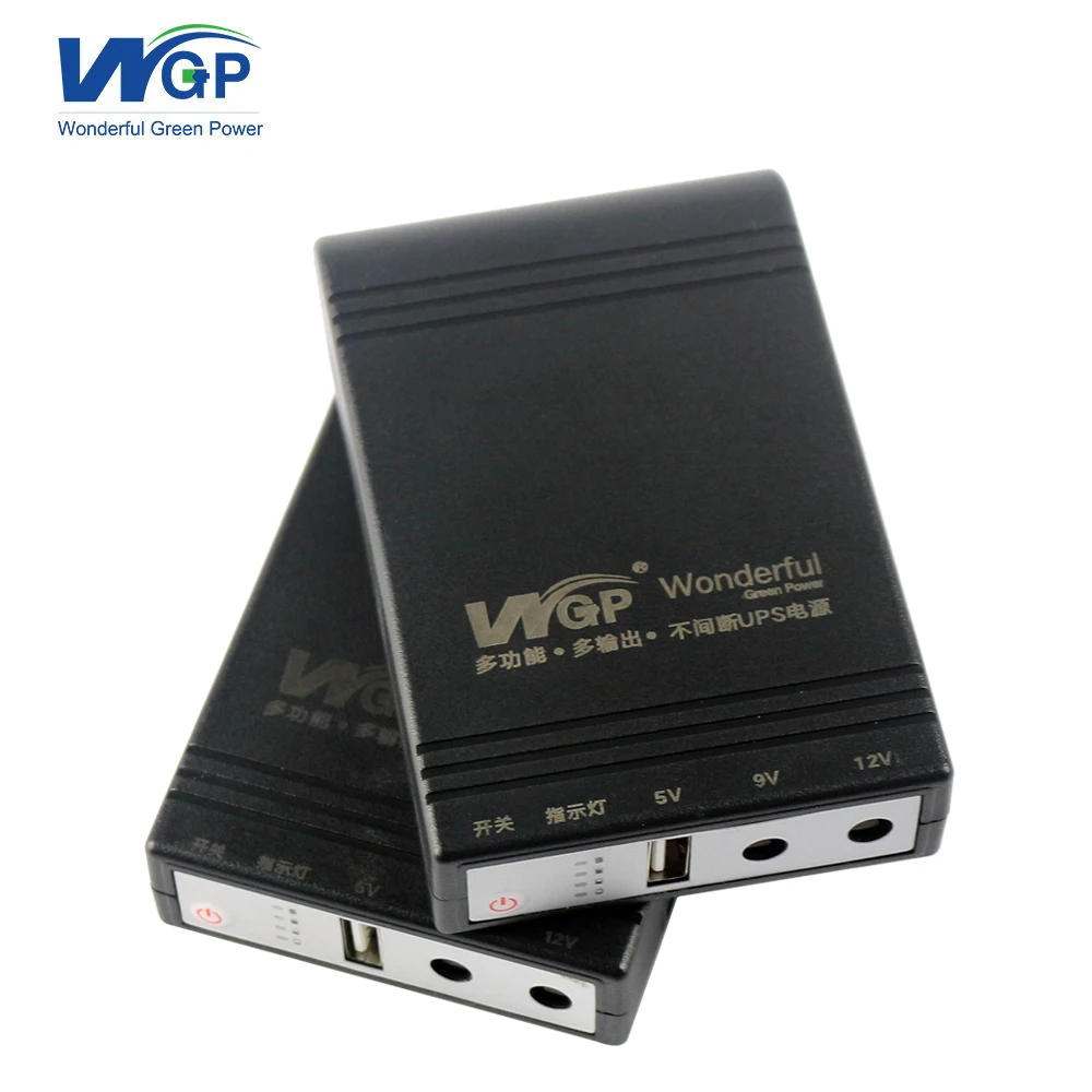 

CE RoHS portable small powerbank 9V 12V 1A output 5V 2A mobile phone power bank with logo, Black and white