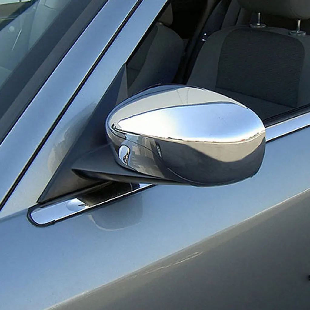 E-Autogrilles Triple Chrome Plated ABS Mirror Covers for 05-10 Chrysler 300 / 300C 06-10 Dodge Charger / 05-08 Dodge Magnum (Does Not Fit The R/T & SRT8 Model) (65-0201)