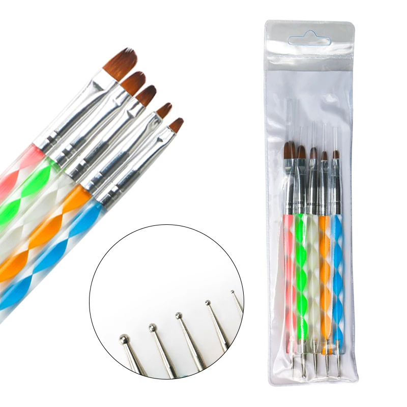 

Newby Double Ends Nail Brush Dotting Pen, 5 colors