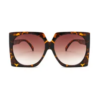 

24237 Superhot Eyewear 2019 Square Fashion Oversized Leopard Women Sunglasses