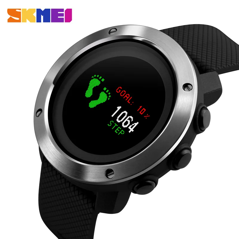 

SKMEI Solar Power Watch Outdoor Sports Mens Wristwatch Luminous Digital Watch Chrono 50M Waterproof Watch Relogio Masculino 1405