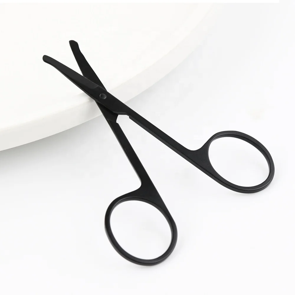 

Customized Professional 9cm Black Safety Nose Vibrissa Scissors