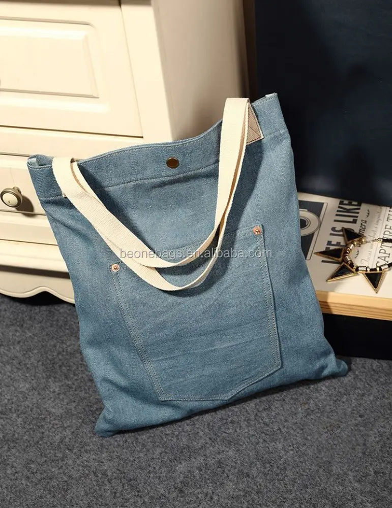 

Fashion New Cotton Handle Denim Tote Bags Wholesale
