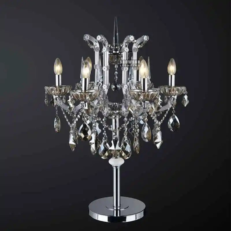modern luxury indoor desk light led crystal table lamp for hotel bedside lighting fixtures