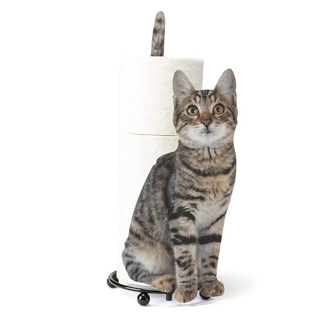 Metal Realistic Cat Bathroom Toilet Paper Tissue Holder Buy Tissue