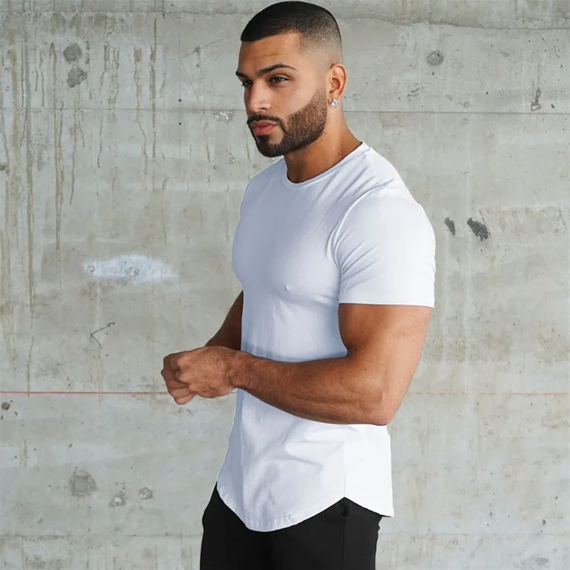 

Quick dry sports gym built body plain color running t shirt men custom t shirt printing, Picture color