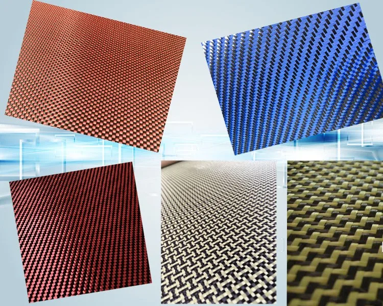 Honeycomb Weave Carbon Fiber Hybrid Kevlar Fabric Colored Carbon Fiber ...