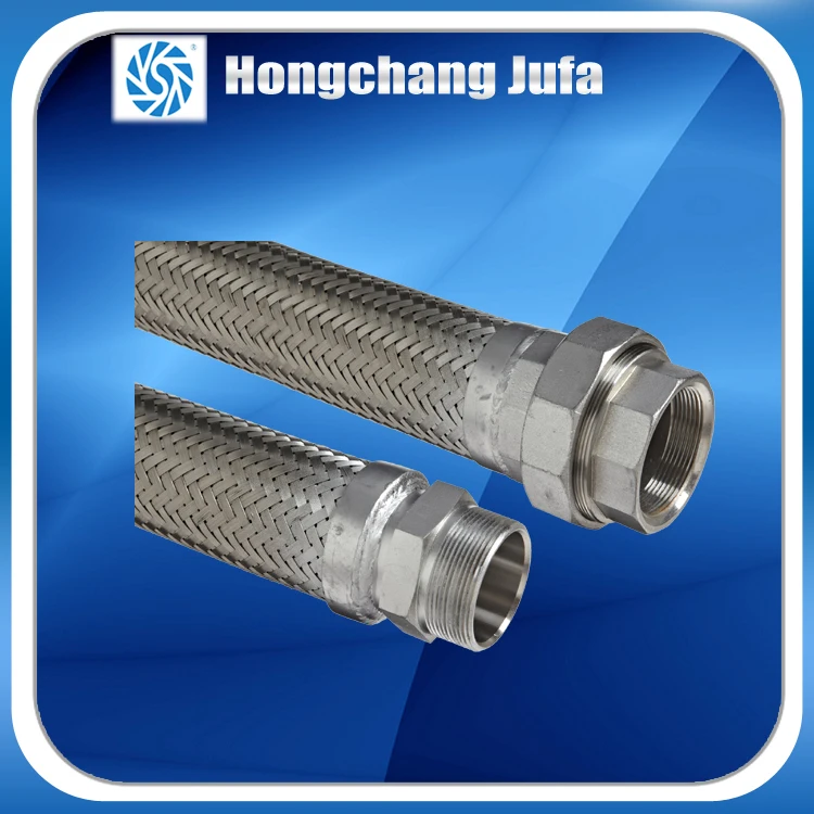 Pipe Connection Type Stainless Steel Flexible Braided Metal Hose For