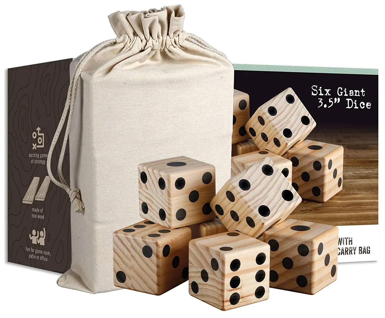 

Outdoor game large rounded wooden yard dice, Customized color