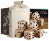 Outdoor game large rounded wooden yard dice