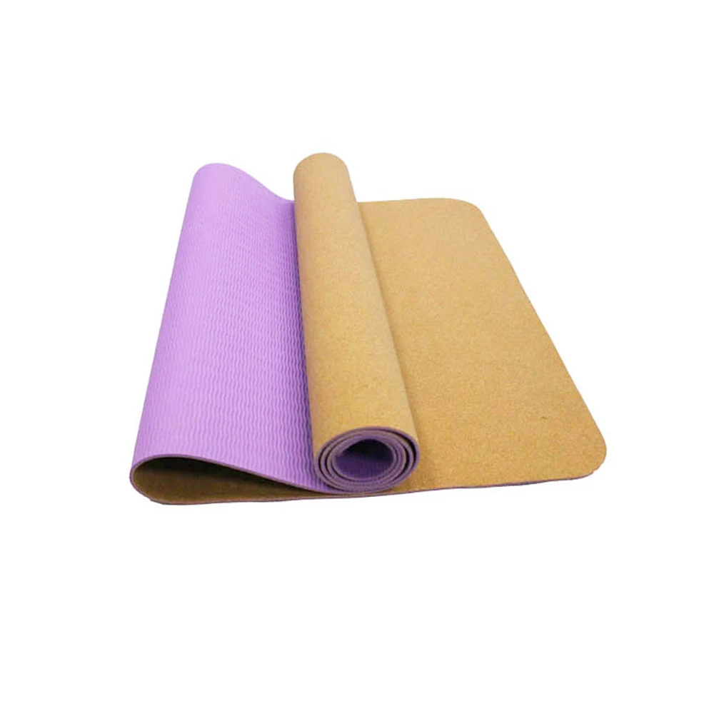 

Yoga Mat-Eco Friendly Non Slip Durable Floor Exercises Fitness. Natural Cork with Natural Rubber Back for Yoga and Pilates, Red/blue/green/yellow/purple/pink or panton color