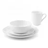 Elegance high quality restaurant food catering porcelain OEM plain white dinner set