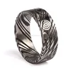 316L max with 304L high quality Damascus Steel Wedding Band for men ring