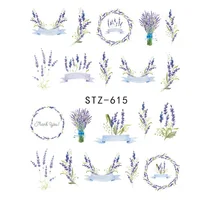 

STZ series Wholesale Cheap Most Popular Sticker Nail Art Water Transfer Decals DIY Nails Tips easy manicure salon beauty