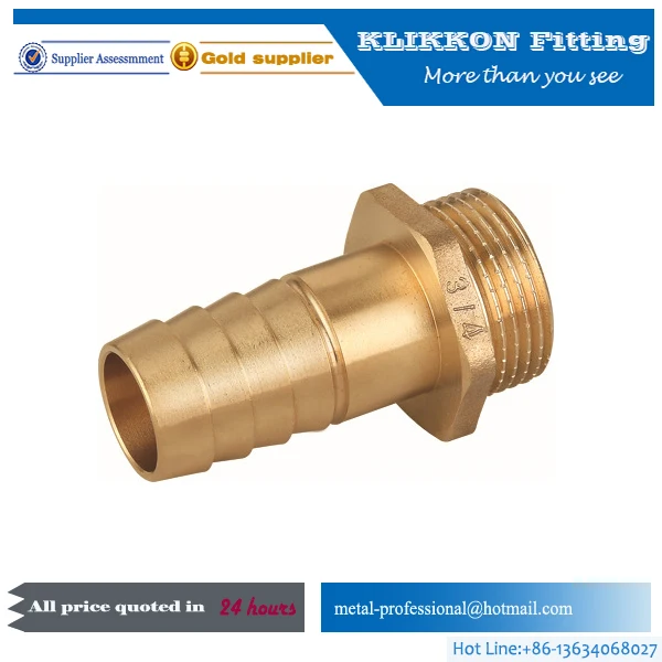 10 Years Manufacture Experience 1/4 Inch Degree Copper Brass swivel nipple pipe fitting