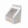 Luxury printing white kraft paper box custom size mailing gift box baseball cap paper packaging box with plastic window