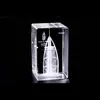 MH-F0221 5x5x8cm Burj-Al-Arab 3d laser crystal cube