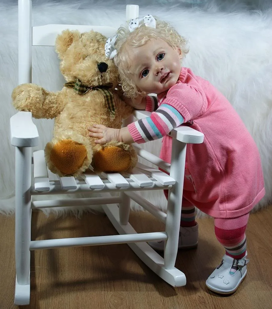 Instock DIY reborn baby toddler kit Fridolin lifelike soft silicone vinyl real gentle touch