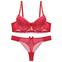 

Women Girls Sexy Embroidery Underwear Full Cup biggest size Bra Set Lace Brassiere Knickers Suit sujetador