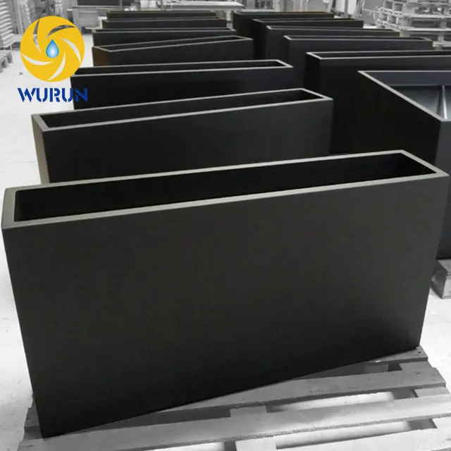 

2017 China Manufacture Free Drawing Rectangular Black Metal Square Pots Flower