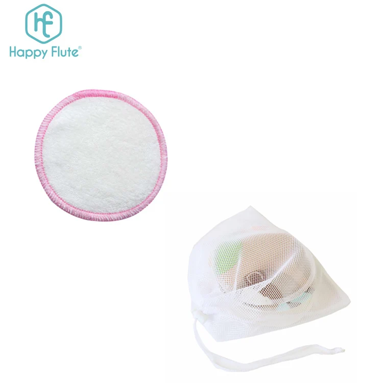 

High quality cheap price reusable facial rounds washable makeup remover pads eye makeup pads, White
