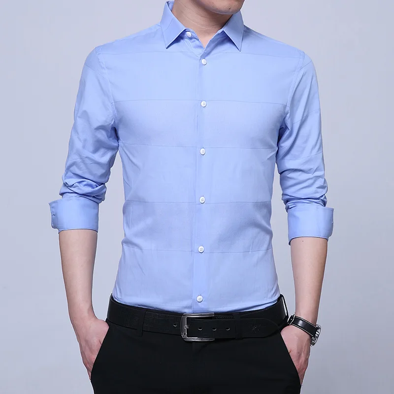 

Wholesale spring casual mens 100% cotton stripe dress shirt, Custom color