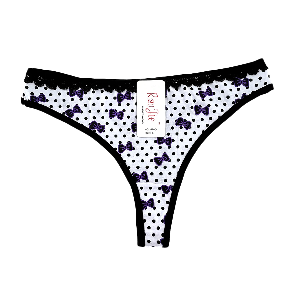 67004 South America Fashion Sexy Lingerie G String Thongs Women Print