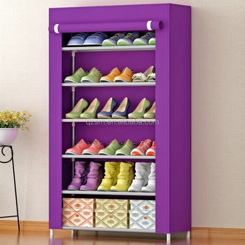 High Capacity Hallway Shoe Organiser Single Row 5 Tier Rolling