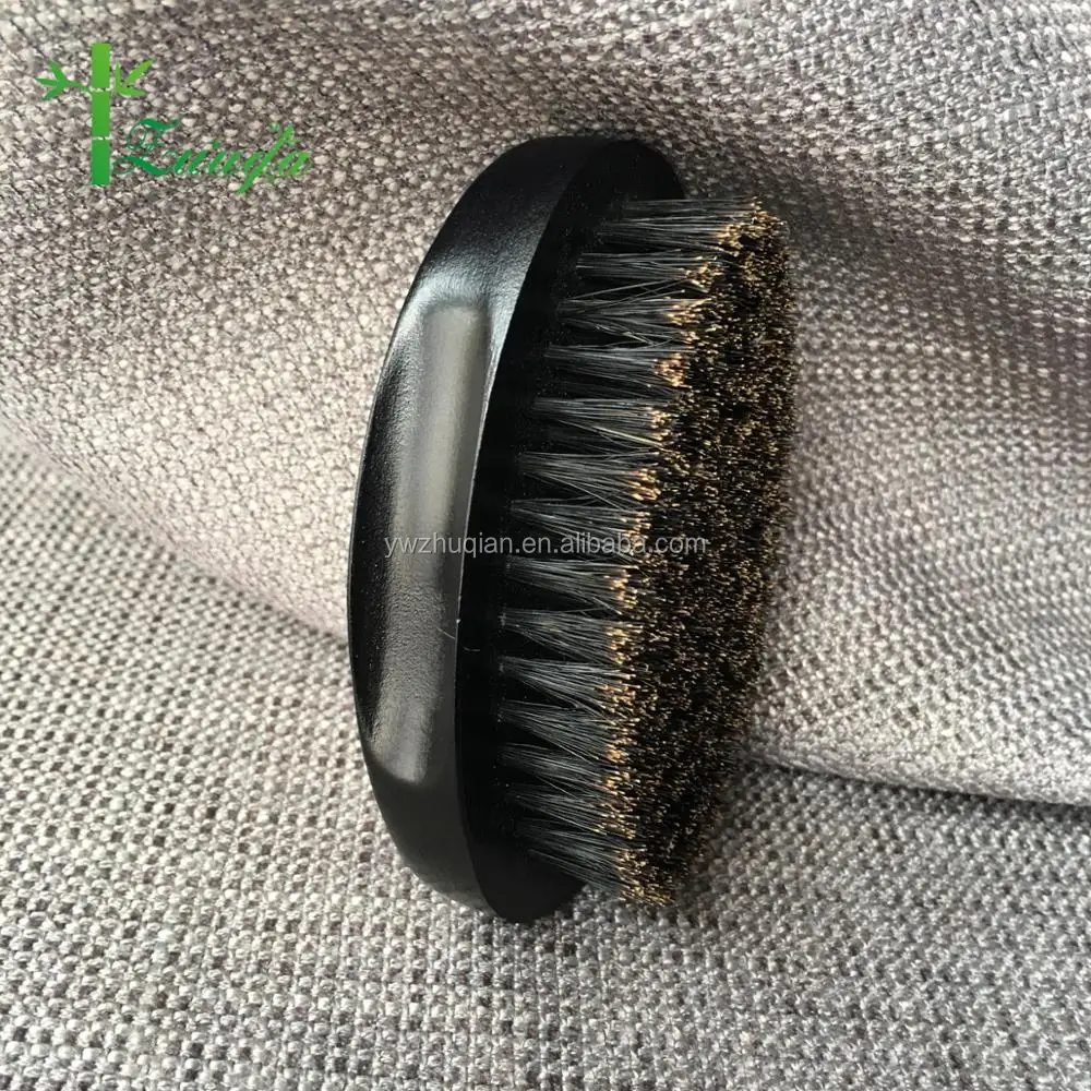 premium cherry wood baor bristle brown tips beard brush