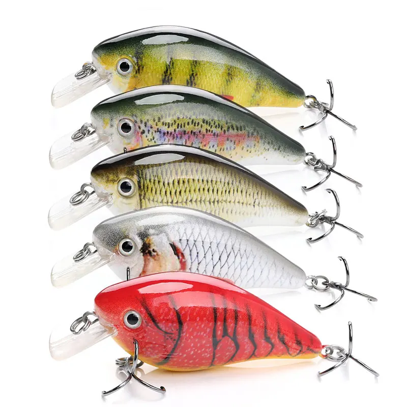 
Accept ODM / OEM 6cm 12.6g treble hooks artificial fishing bait wholesale crank fishing lures 