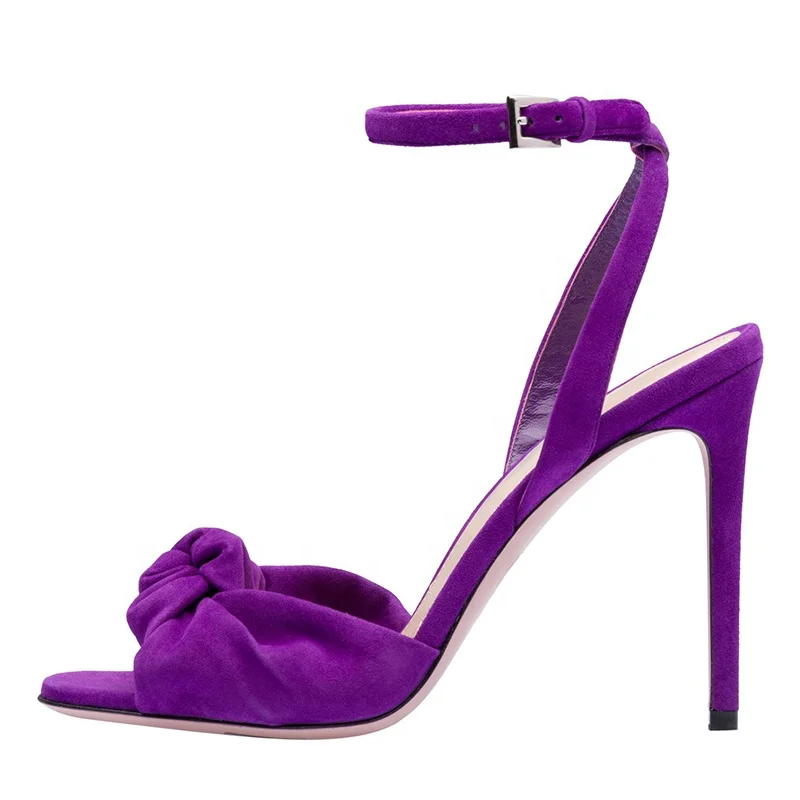 

Women High Heel Sandals with Knot Sexy Heeled Knotted Heels, Red, purple, black
