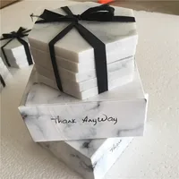 

Christmas Amazon Hot Selling white marble stone Coasters