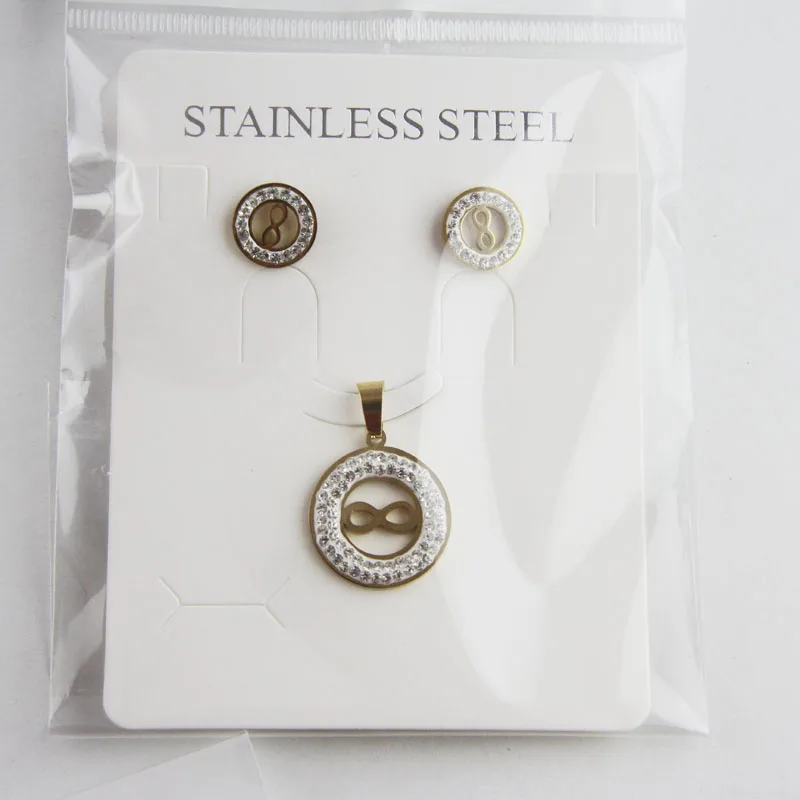 

New Arrivals Stainless Steel Cheap Girls Necklace Pendant And Earring Sets