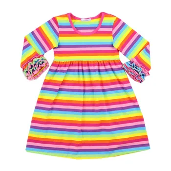 rainbow colour long frock