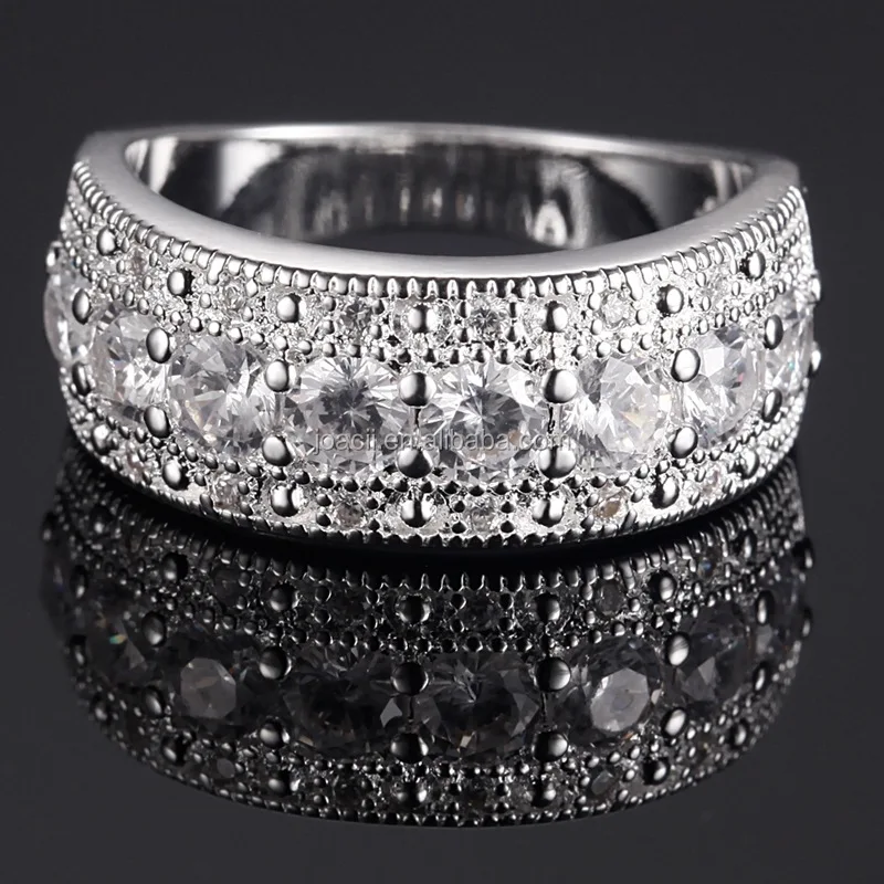Joacii Customs Jewelry 18K Plated 925 Sterling Silver Diamond Ring 4A Grade Cz Stones