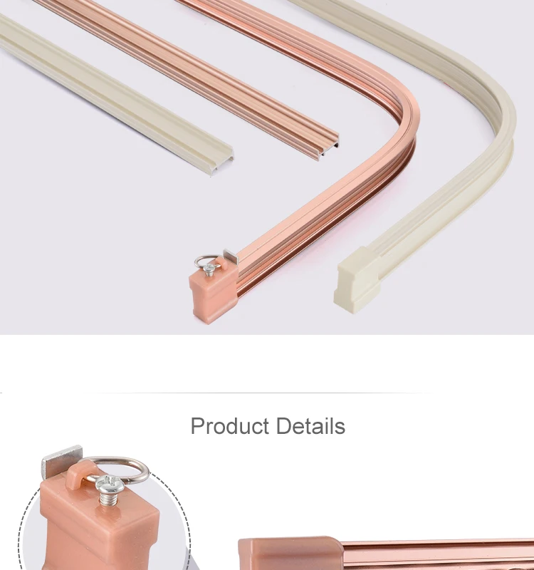 China bendable aluminum flexible curved rail curtain track