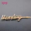 New design high quality metal letter hair clip