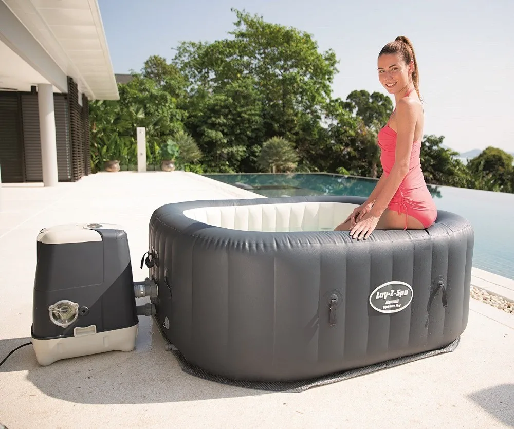 Bestway 54138 Inflatable Rectangle Hot Spa Tub Hawaii Airjet 6-person