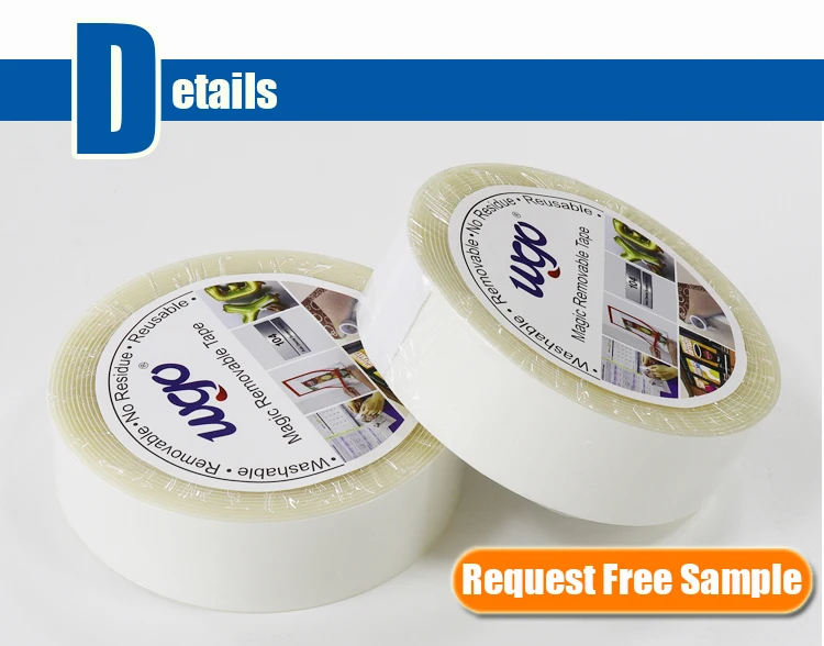 Removable Adhesive Tapes Clear Nano Gel No Residue Double Sided Tape